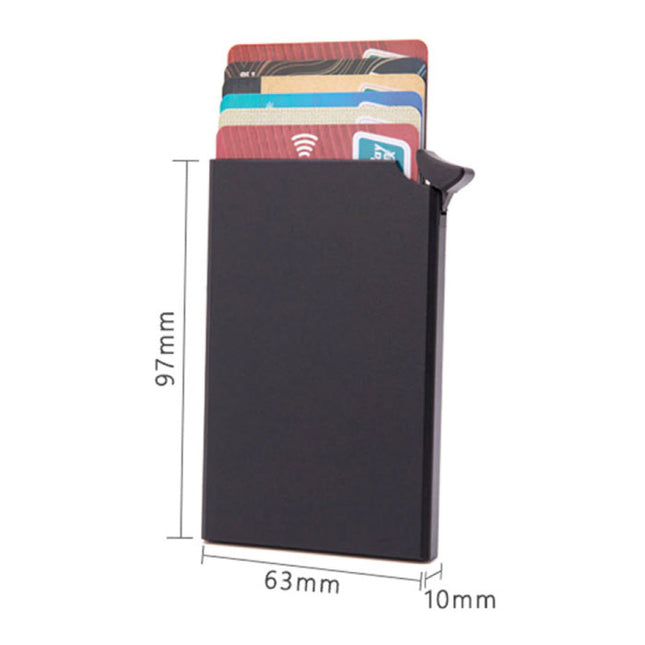 Aluminium Pasjeshouder - Anti-Diefstal Portemonnee Portefeuille Krediet Kaart Wallet - Goud