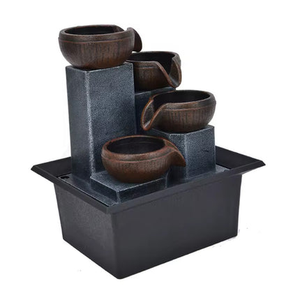 Sier Waterval Modern - Feng Shui Fontein Hars Decoratie
