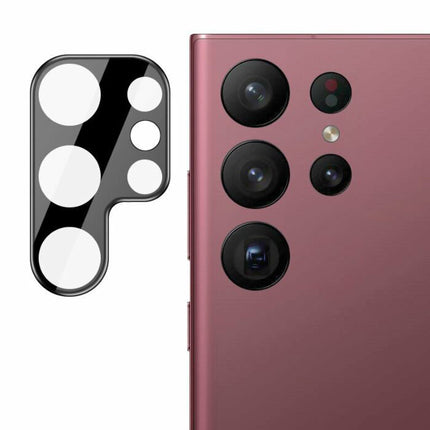 Samsung Galaxy S23 Ultra Metalen Camera Lens Cover - Shockproof Case Bescherming Zwart