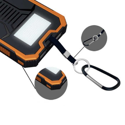 80.000mAh Solar Powerbank met 2 USB Poorten - Ingebouwde Zaklamp - Externe Noodaccu Batterij Oplader Charger Zon Oranje