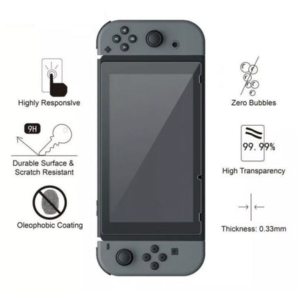 6 in 1 Kit voor Nintendo Switch - NS Opbergtas / Hoesje / Screenprotector / Kabel / Button Caps Blauw
