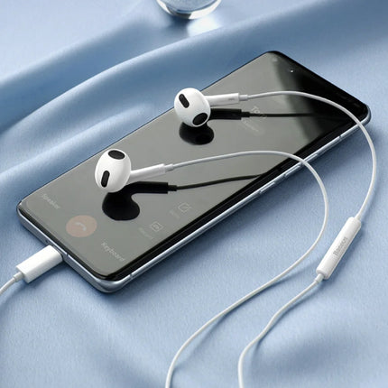 C17 Oordopjes met Microfoon - USB-C Oortjes Volumebeheer Oortelefoon - Wit