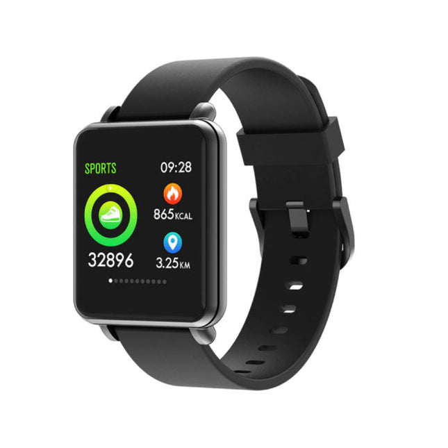 Land 1 Smartwatch Smartband Smartphone Fitness Sport Activity Tracker Horloge OLED iOS Android iPhone Samsung Huawei Zwart Siliconen Bandje 