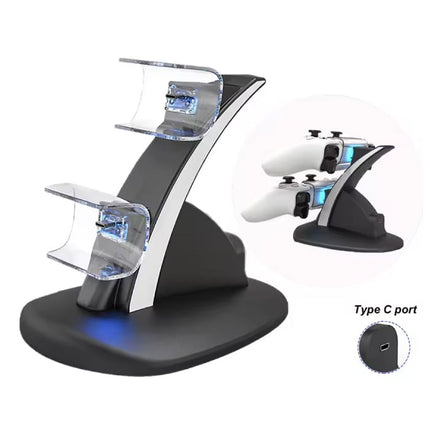 Oplaadstation voor PlayStation 5 Controllers - PS5 Charging Dock Dual Laadstation - Wit