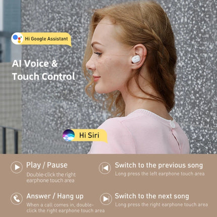 WM01 Plus Draadloze Oortjes - Touch Control Oordopjes TWS Bluetooth 5.0 Earphones Earbuds Oortelefoon Wit