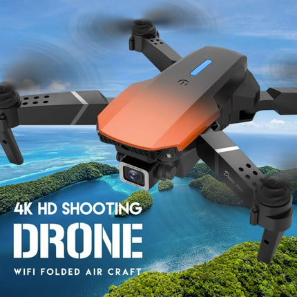 E88 Mini RC Drone met 4K Camera - WiFi Quadcopter met One Key Auto Return - Oranje