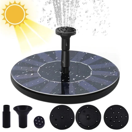 Solar Fontein op Zonne Energie - Pomp voor Vogelbad/Vijver/Tuin/Zwembad 6 Opzetstukken en Sproeicombinaties