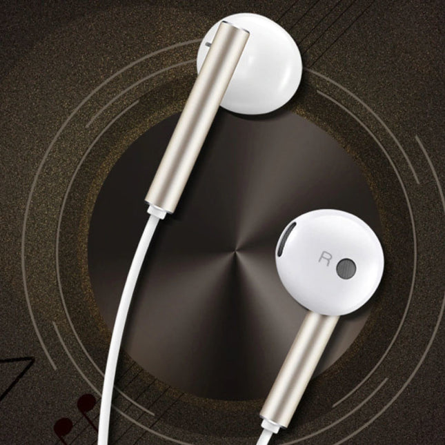 Honor AM116 Oortjes met Microfoon en Controls - 3.5mm AUX Oordopjes Wired Earphones Oortelefoon Goud