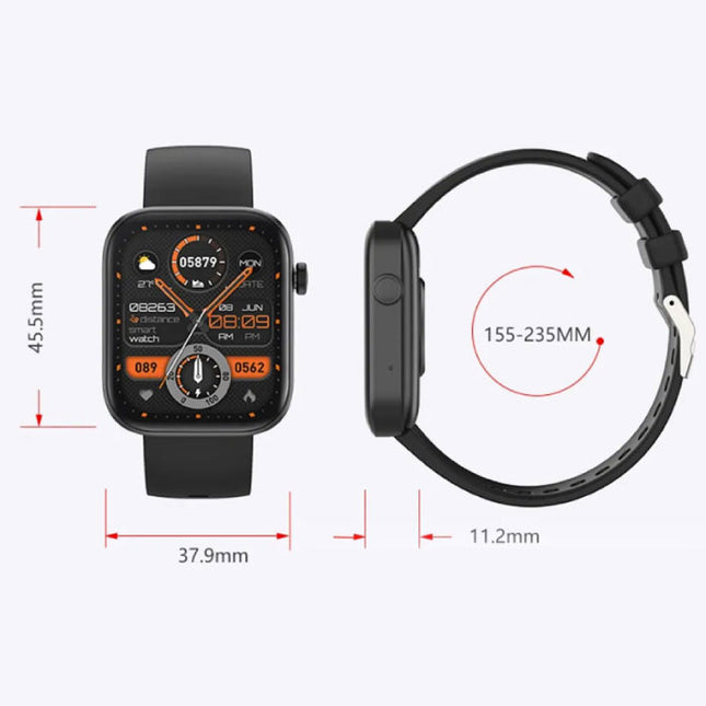 P71 Smartwatch - Siliconen Bandje - Fitness Sport Activity Tracker Horloge Goud