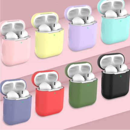 Flexibel Hoesje voor AirPods 1 / 2 - Silicone Skin AirPod Case Cover Soepel - Donkerblauw