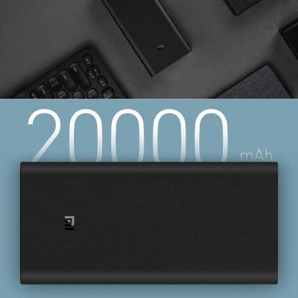 Mi Powerbank 3 - 20.000mAh - 3 Poorten - USB / Type C Externe Noodaccu Batterij Oplader Charger Zwart