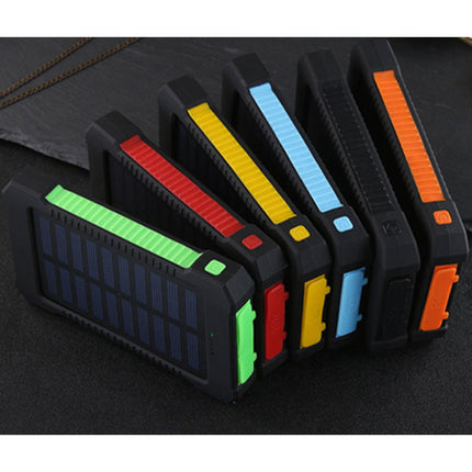  Solar Charger 30.000mAh Externe Powerbank Zonnepaneel Noodaccu Batterij Oplader Zon Geel