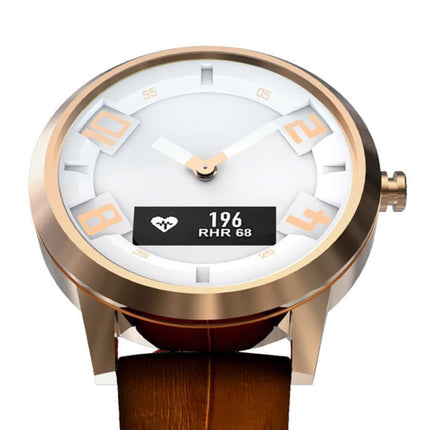 Watch X Horloge met Hartritmemonitor - Fitness Tracker Sport 80ATM Waterdicht Leren Bandje Anoloog Uurwerk Smartwatch