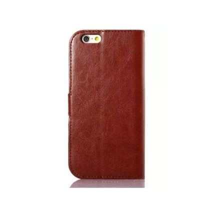 iPhone 6 - Leren Wallet Flip Case Cover Cas Hoesje Portefeuille Bruin
