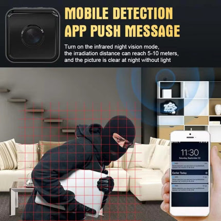 Mini Security Camera - 1080p HD Camcorder Motion Detection Night Vision Alarm - Zwart
