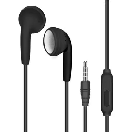 Oordopjes met Microfoon en Controls - 3.5mm AUX Oortjes - 1,2m kabel - Bedrade Oortelefoon - Zwart