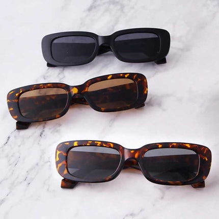 Trendy Vierkante Zonnebril voor Dames - Retro Reisbril Fashion Shades Anti-UV Bril Oranje