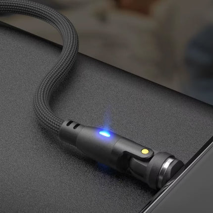 USB Type C naar USB Type C Magnetische Oplaadkabel - 1,8 Meter - 100W USB-C Fast Charging Oplader Data Kabel - Zwart