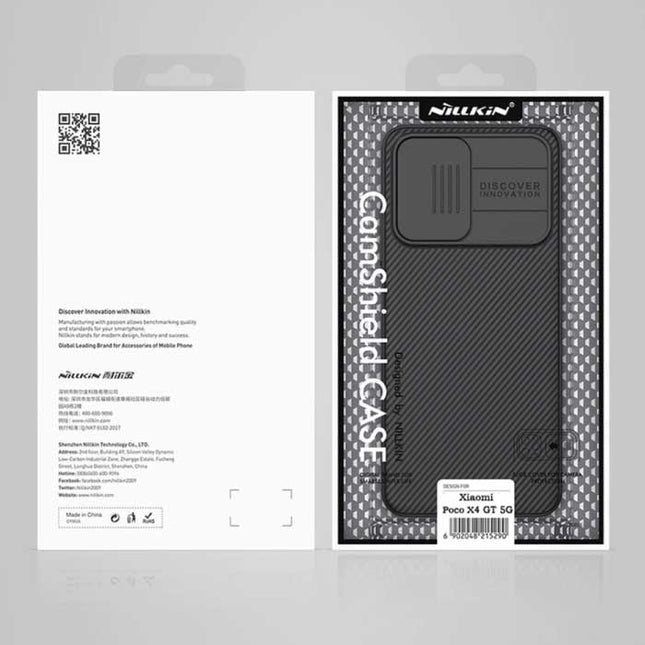 Xiaomi Poco X4 GT (5G) CamShield Hoesje met Camera Slide - Shockproof Case Cover Zwart