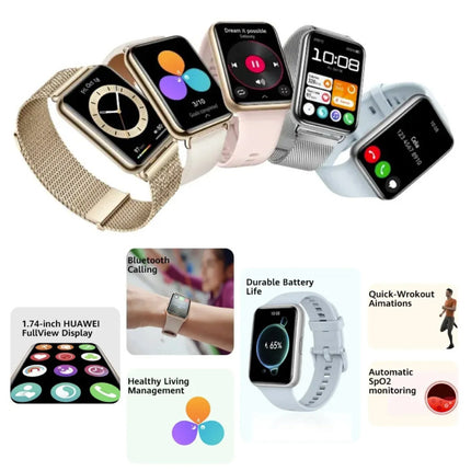 Fit 2 Smartwatch - Siliconen Bandje - 1,74" AMOLED Display - Hartslag Sport Tracker Horloge - Zwart