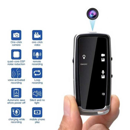 Mini Camcorder - Sleutelhanger Security Camera HD met LED Display Zwart
