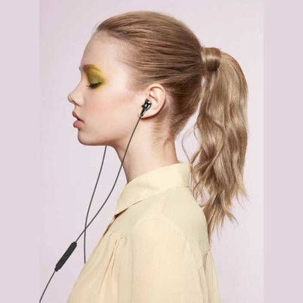 X15 Extra Bass Oordopjes met Microfoon - 3.5mm AUX Oortjes Wired Earphones Oortelefoon Zwart