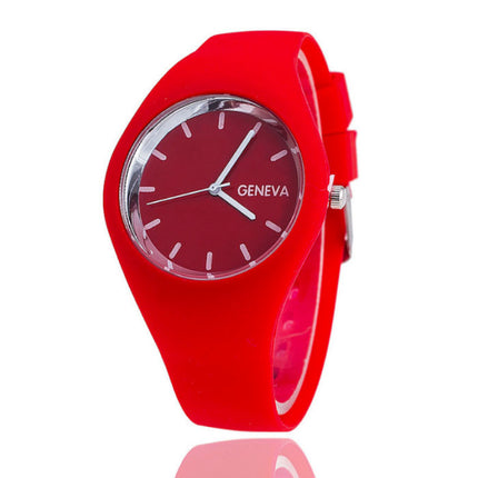 Jelly Horloge Unisex - Kwarts Uurwerk Silicoon Bandje Wit