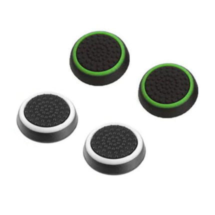 4 Thumb Stick Grips voor PS3/PS4/Xbox 360/Xbox One Joystick - Antislip Controller Caps - Groen en Wit