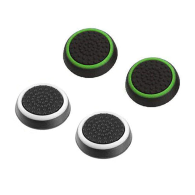 4 Thumb Stick Grips voor PS3/PS4/Xbox 360/Xbox One Joystick - Antislip Controller Caps - Groen en Wit