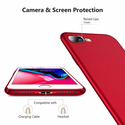 iPhone XS Max Ultra Dun Hoesje - Hard Matte Case Cover Rood
