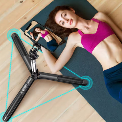 Q05 Selfie Stick Tripod - Intrekbare Vlog Statief Selfiestick - Zwart