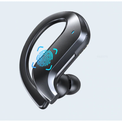  Draadloze Oortjes met Oorhaak - Touch Control -  TWS Bluetooth 5.0 Wireless Buds Earphones Earbuds Oortelefoon Zwart