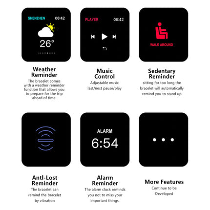 B57 Sports Smartwatch Fitness Sport Activity Tracker Hartslagmeter Smartphone Horloge iOS Android iPhone Samsung Huawei Roze