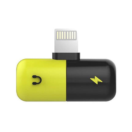 iPhone Lightning Oplader + Headphone Audio Splitter Adapter Geel