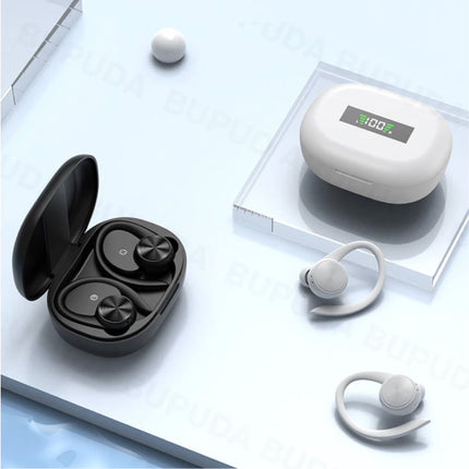 Sport Oorhaak Draadloze Oortjes - Oordopjes TWS Bluetooth 5.0 Zwart