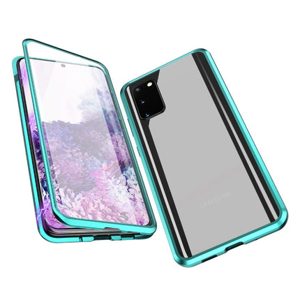 Samsung Galaxy S20 Magnetisch 360° Hoesje met Tempered Glass - Full Body Cover Hoesje + Screenprotector Groen