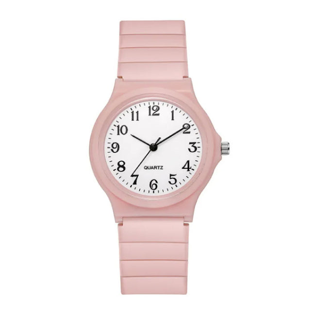 Siliconen Horloge - Kwarts Polshorloge Voor Dames Studenten - Roze