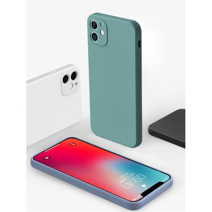 iPhone 12 Mini Square Silicone Hoesje - Zachte Matte Case Liquid Cover Oranje