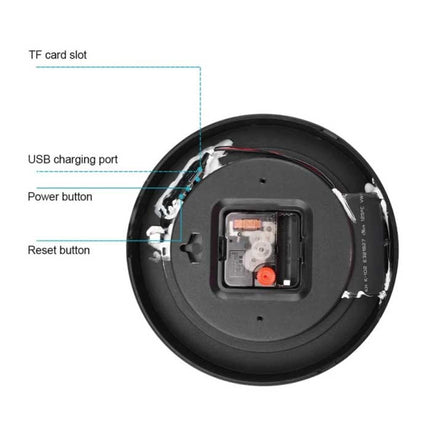 G50 Klok met 1080p Camera en WiFi - Draadloze Smart Home Security Night Vision Motion Detection Zwart