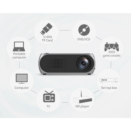 YG320 Mini LED Projector - Scherm Beamer Home Media Speler Wit