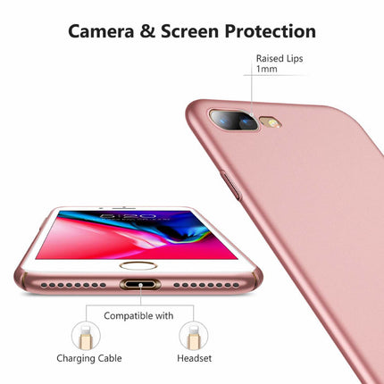 iPhone SE (2020) Ultra Dun Hoesje - Hard Matte Case Cover Roze