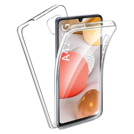 Samsung Galaxy A42 Full Body 360° Hoesje - Volledige Bescherming Transparant TPU Silicone Case + PET Screenprotector