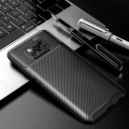 Xiaomi Redmi Note 9T Hoesje - Carbon Fiber Textuur Shockproof Case Rubber Cover Zwart
