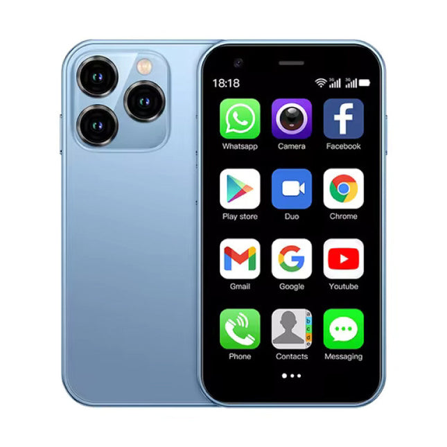 XS15 Mini Smartphone - 2 GB RAM - 16 GB Opslag - 5 MP Camera - 1000mAh Batterij - Blauw