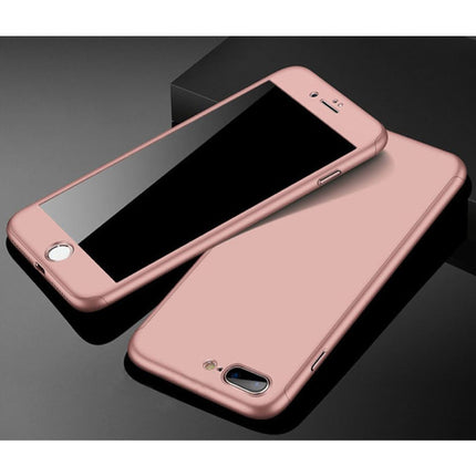 iPhone 7 Plus 360°  Full Cover - Full Body Case Hoesje + Screenprotector Roze