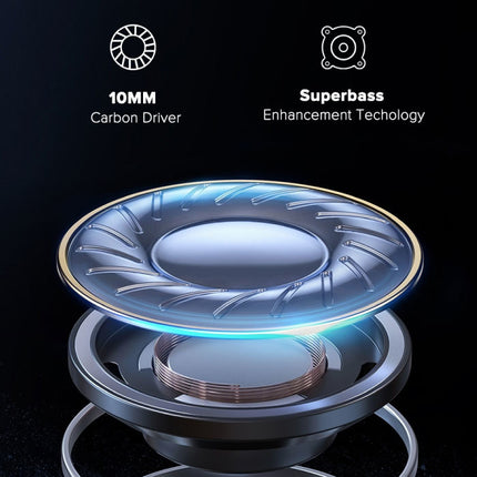HiTune Q3 Draadloze Oortjes - Bluetooth 5.2 Oordopjes HiFi/ANC/TWS Zwart