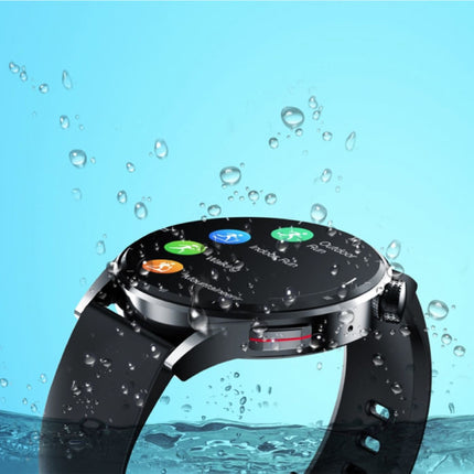 Smartwatch met Lichaamstemperatuur, Bloeddrukmeter en Zuurstofmeter - Fitness Sport Activity Tracker Horloge iOS Android - Silicoon Bandje Zwart