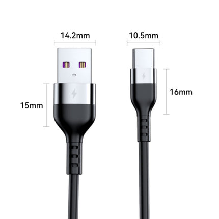 USB-C Spiraal Oplaadkabel - 80 cm - Type C Oplader Data Kabel Rood