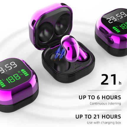 S6 Plus Draadloze Oortjes - One Button Control Oordopjes TWS Bluetooth 5.0 Earphones Earbuds Oortelefoon Wit