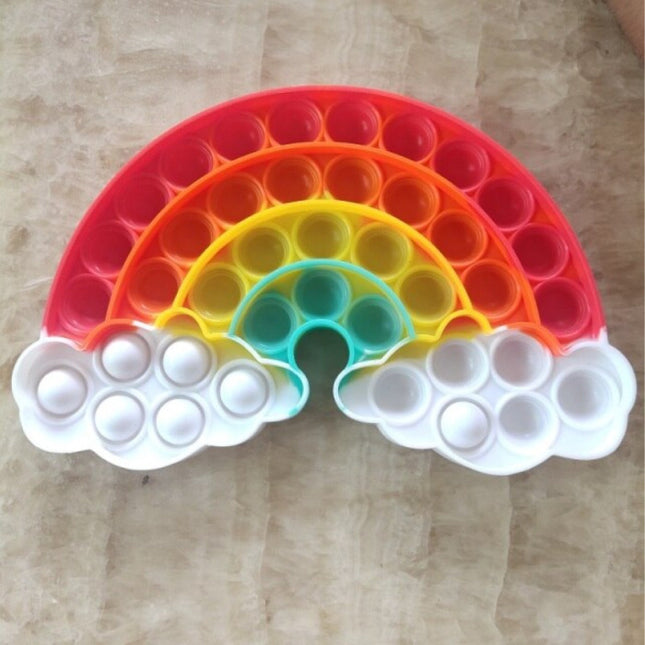Pop It - Fidget Anti Stress Speelgoed Bubble Toy Siliconen Regenboog